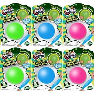 🔥JA-RU Irre-Squishtible Sqweezy Glow In The Dark Ball BLUE BNWT🔥